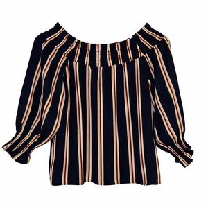 🖤 NWT English Factory Off-Shoulder Striped Blouse S